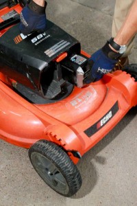 sustainable lawn care electric mowing