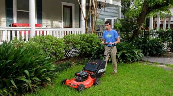 solar powered lawn mowing